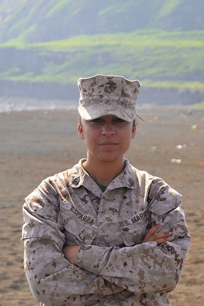 Jennifer Esparza in the Marine Corps