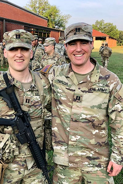 Zack Taylor and fellow ROTC cadet