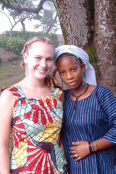 Sarah Wardwell during her time in the Peace Corps