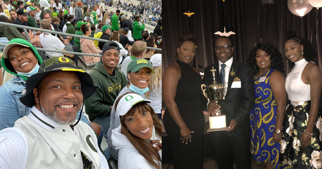 Derrick and Eileen with their family