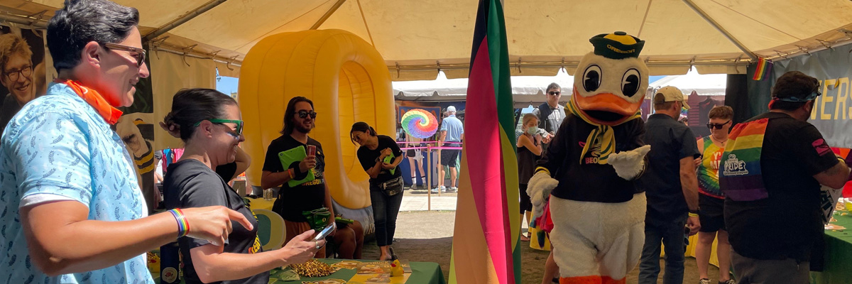 UOAA booth at previous Portland Pride Festival