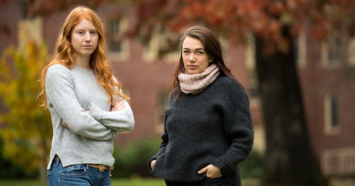 Tia Hatton, Kelsey Juliana. Photo by Robin Loznak/Our Children's Trust