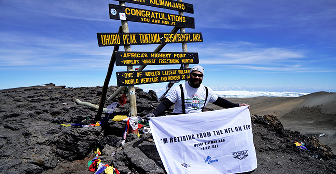 Haloti Ngata announces his retirement from the NFL atop Kilimanjaro
