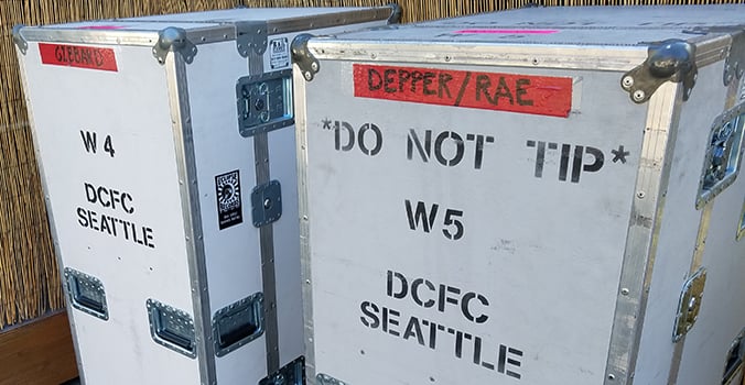 Death Cab for Cutie equipment crates