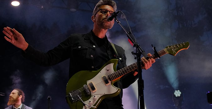 Dave Depper plays guitar for Death Cab for Cutie