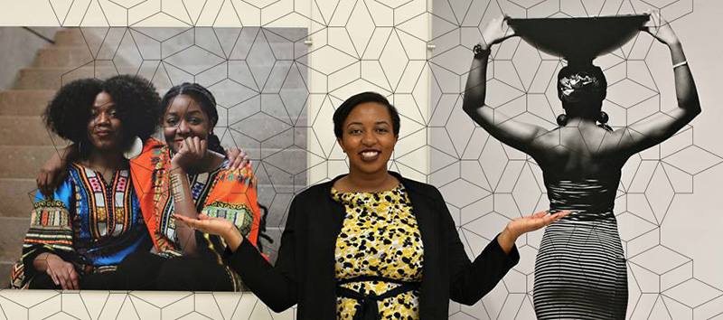 Polly Irungu with examples of her photography