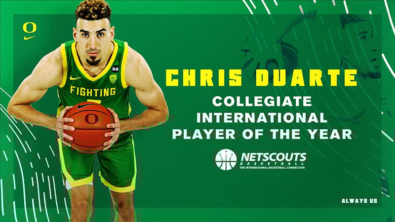 Chris Duarte, international player of the year