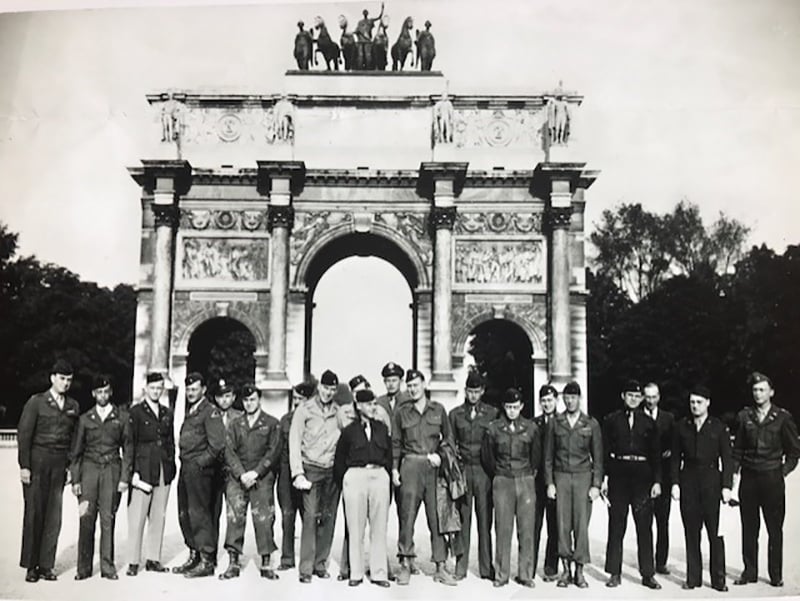 Clarice Wilsey and Gerald Berk's fathers on retreat together in France during World War 2.