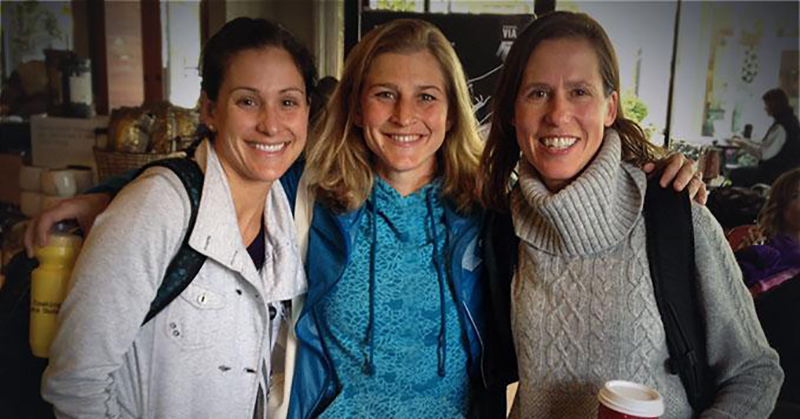 Kara Goucher, Lauren Fleshman, and Sally Bergesen