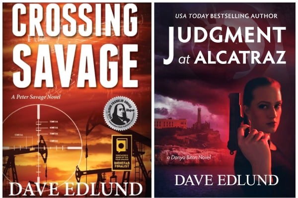 Dave Edlund book covers for Crossing Savage and Judgement at Alcatraz
