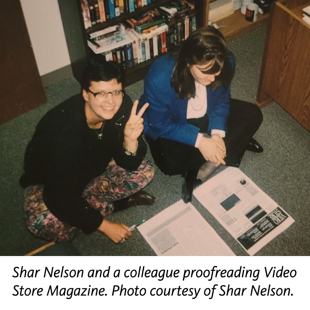 Sharleen proofing at Video Store Magazine