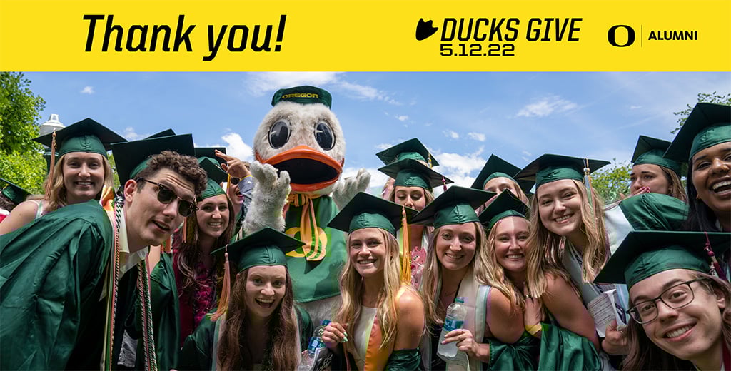 Ducks Give 2022 thanks from UOAA