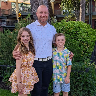 Erik Parrish, BS ’03 (economics, accounting), MACC ’04 (accounting), on being a proud father
