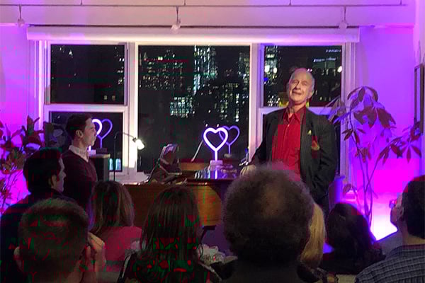 Kelly at Stonewall Chorale's 2019 Valentine's cabaret