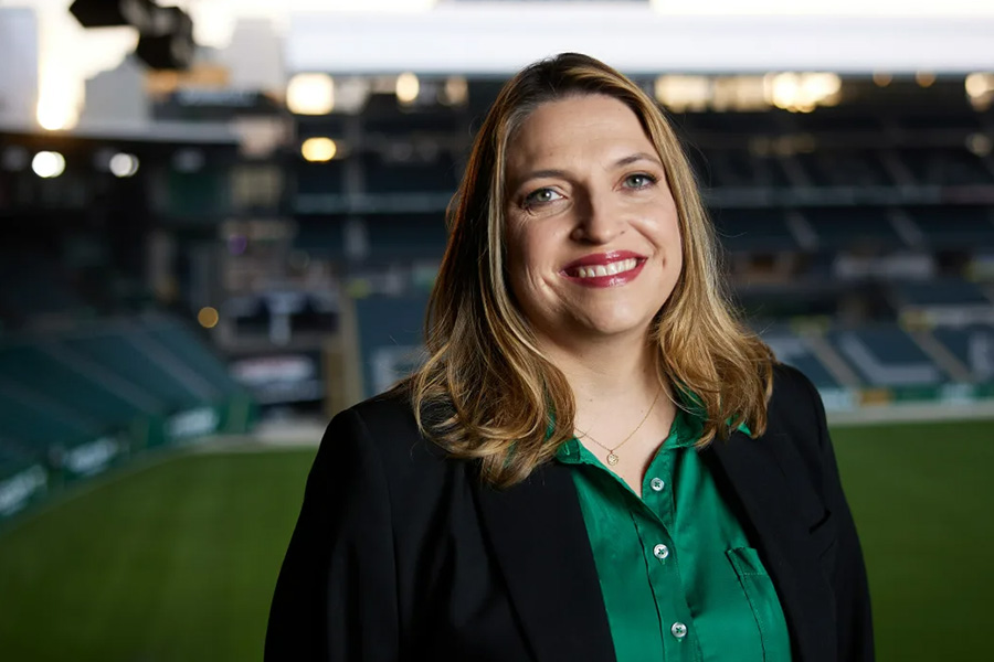 Heather Davis, BS ’98, Chief Executive Officer for the Portland Timbers
