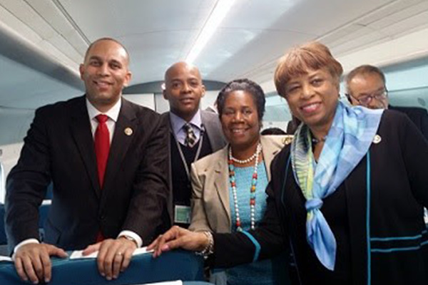 Doss with other members of the Congressional Black Caucus delegation
