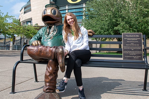 Alison Brown with the Duck