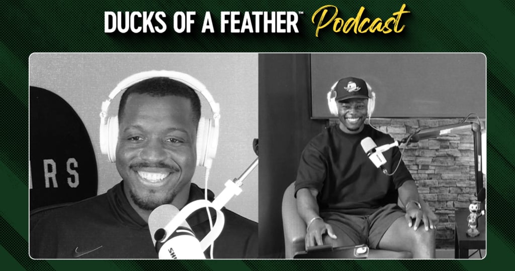Ducks of a Feather podcast hosted by Oregon Ducks Football Legends Jonathan Stewart and Kenjon Barner