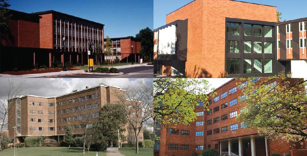 The dormitories of then, the residence halls of now