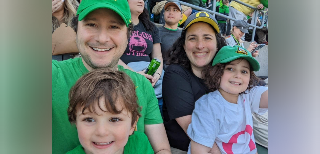 Sandy Weintraub, Marlene Blum, and their kids Zoey and Leo