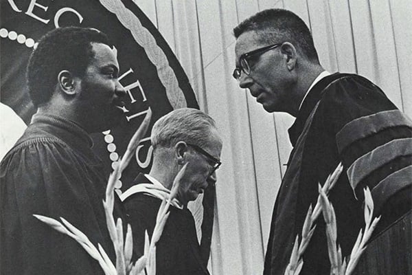 Ray Eaglin at the 1969 UO grad ceremony