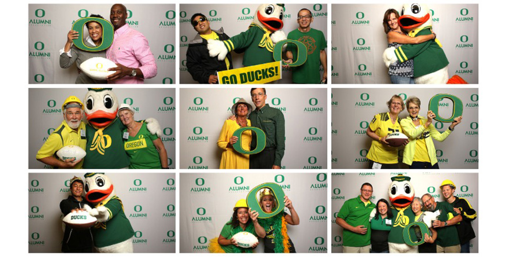 Alumni with the Duck