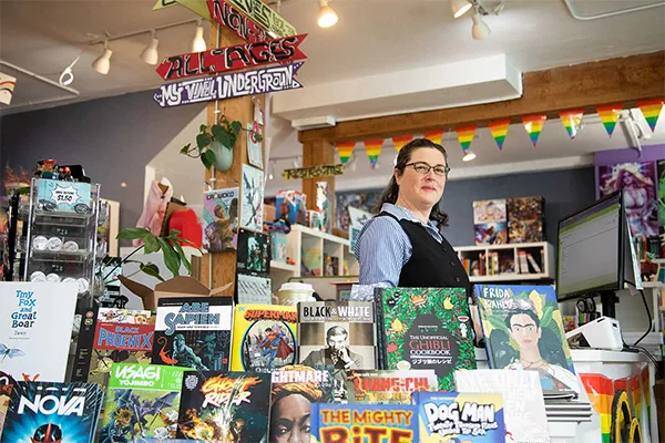 Alumna finds her fit as comic bookstore owner