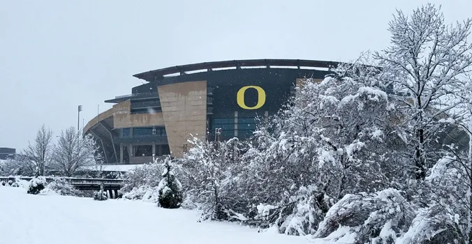 Autzen in snow