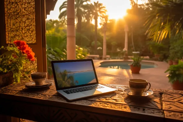 Computer on vacation