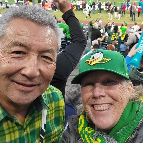 Portrait at football game
