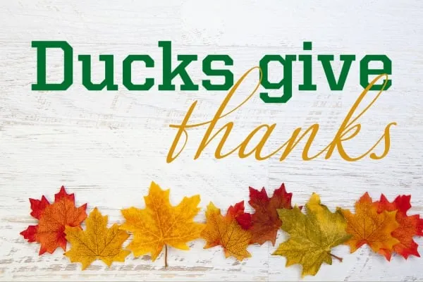 Ducks give thanks