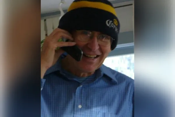 The late Thomas Munkres talking on the phone