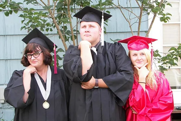 Sharleen Nelson, BS ’06, with her son Cory and daughter Kaylee