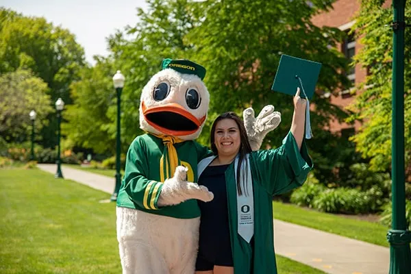 The Duck with a graduating student
