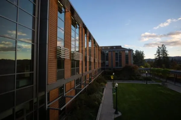 Three buildings on the UO campus