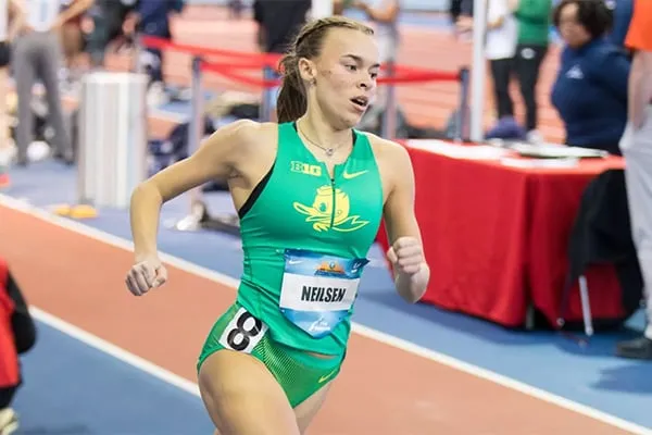 Wilma Nielsen, running a Mile at Dr. Sander Scorcher - Jan. 25