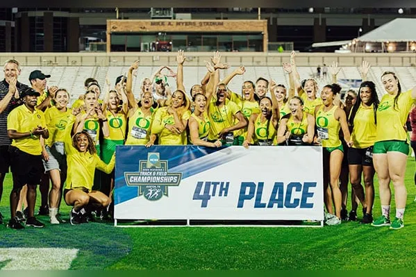 Oregon Womens Track and Field team brings home a team podium finish