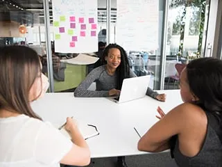 Three Young Woman at Work