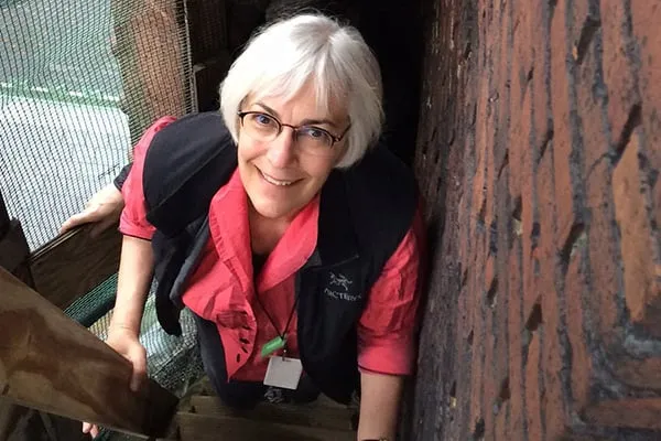 Jean Carroon pictured at Trinity Church Tower