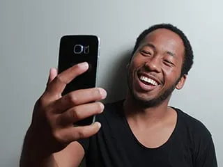 Man taking a selfie