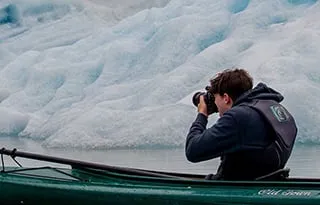 Student photographer in Alaska