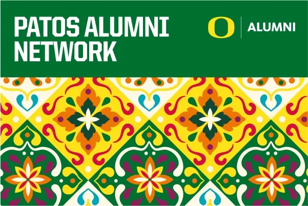 Patos Alumni Network graphic with colorful cultural design