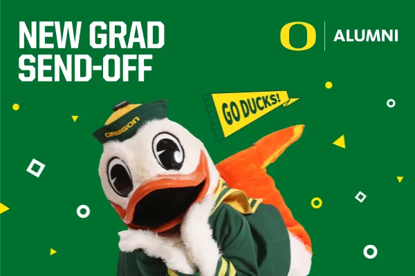 The Duck posing with his hands under his chin