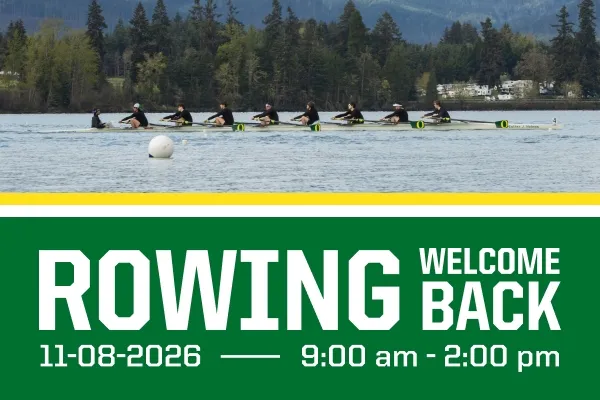 Rowing Welcome Back, November 8, 2026, 9:00 a.m.–2:00 p.m.