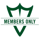 A green outline of a duck's foot with the words "Members Only" intersecting in the middle