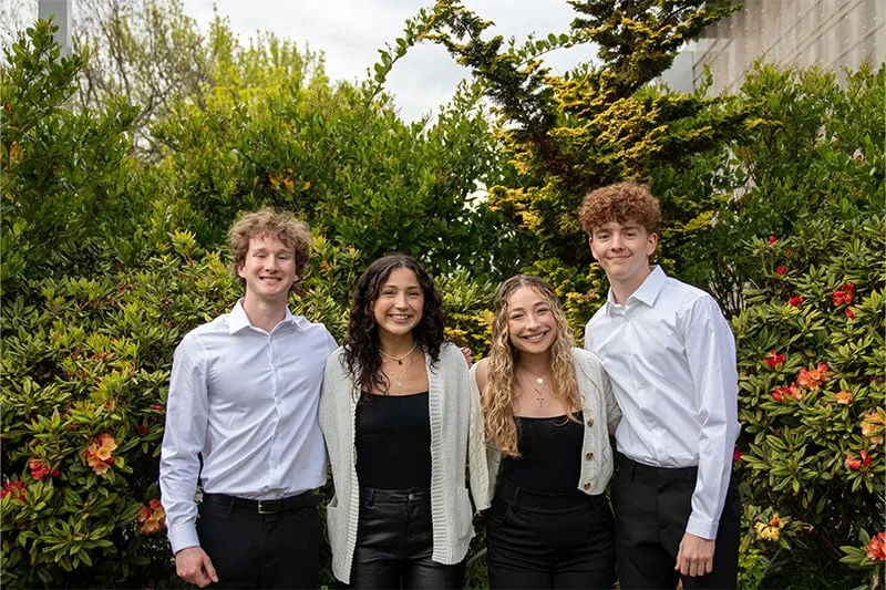 Four University of Oregon SAA Interns