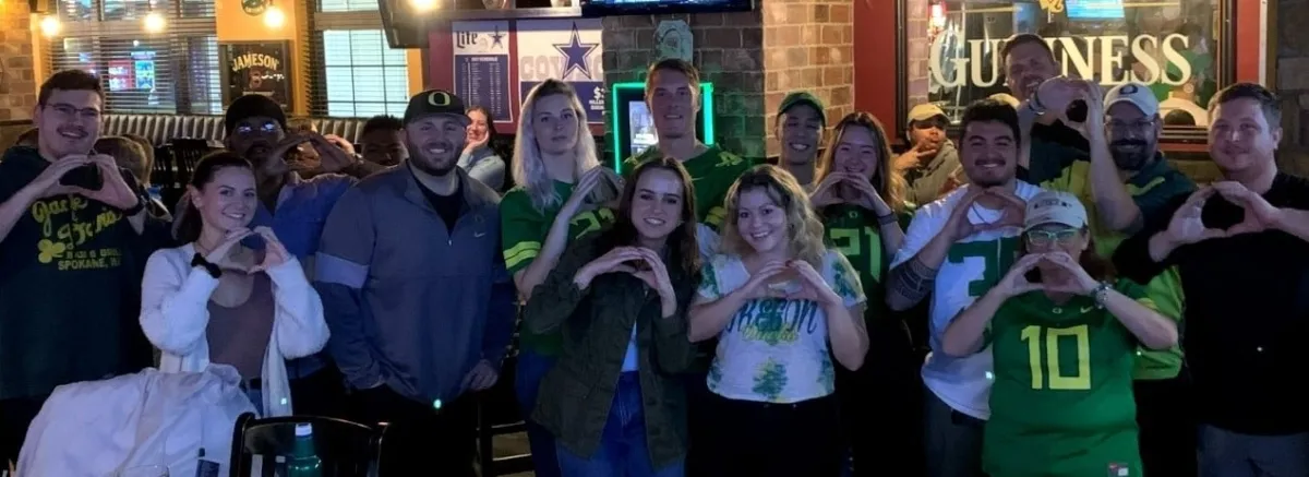 Dallas Alumni at watch party