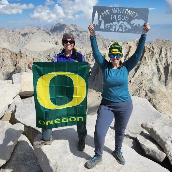 Maria and Emily summited Mt Whitney