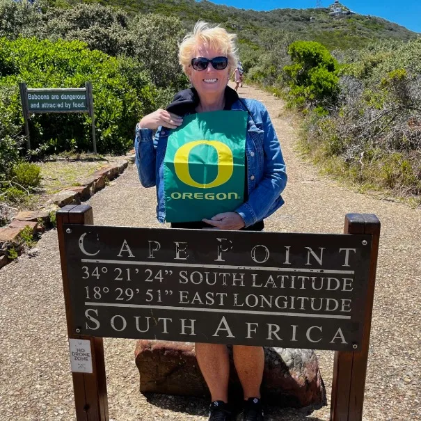 Lynn Heislein at Cape Point South Africa