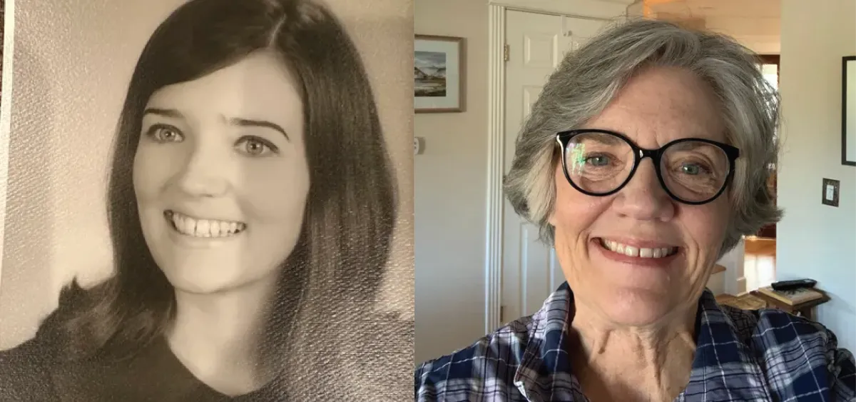 Cathy Holbrook, then and now